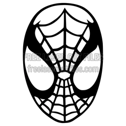 Spider-Man Mask Face SVG Laser Cut Template for Kids