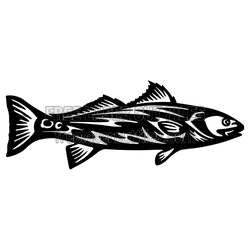Fish Silhouette Laser Cut Design, Ready to Cut Clipart