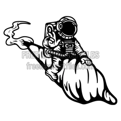Funny Astronaut Riding Carrot Laser Cut File, Ready to Cut