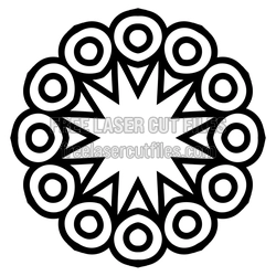 Ornamental Mandala Laser Cut File, Ready to Cut Decor