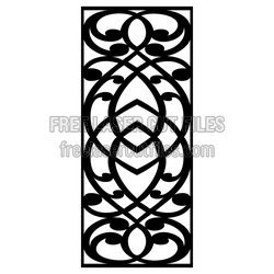 Ornamental Screen Panel Laser Cut Pattern, Ready to Cut