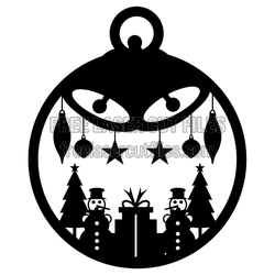 Snowman Christmas Ornament Laser Cut File, Ready to Cut