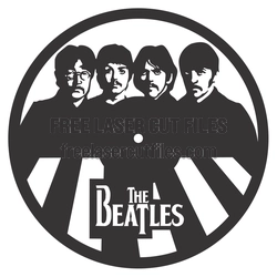 Classic Band Silhouette Wall Clock Laser Cut File