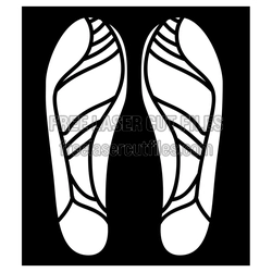 Decorative Shoe Sole Template for Laser Cut Projects