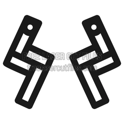 Geometric Dangling Earrings Laser Cut Template, Ready to Cut