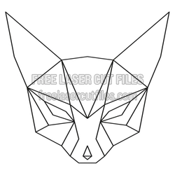 Geometric Fox Laser Cut File, Ready to Cut Woodland Design