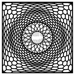 Geometric Spiral Screen Panel Pattern Ready to Cut