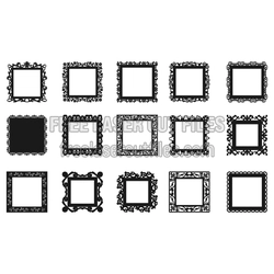 Openwork Square Picture Frame Set, Laser Cut Ready