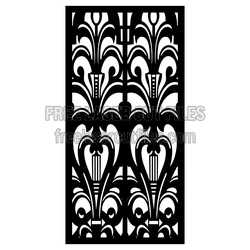 Ornamental Decorative Door Screen Pattern, Ready to Cut