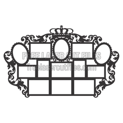 Ornate Collage Photo Frame Laser Cut File, Free Download