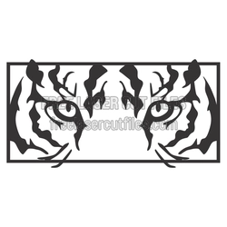 Twin Tiger Face Laser Cut Panel - Ready to Cut Decor