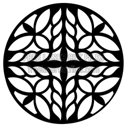 Circular Floral Mandala Pattern for Laser Cut Decor