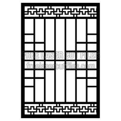 Decorative Door Panel Laser Cut Pattern for CNC Projects