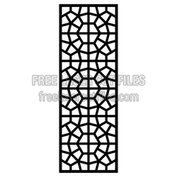 Decorative Door Screen Pattern, Laser Ready Free DXF File