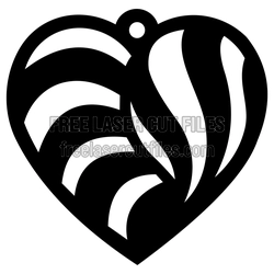 Decorative Heart Ornament Laser Cut File, Ready to Cut