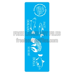 Freshwater Fish Stencil Set for Laser Cutting