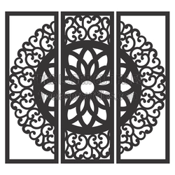 Ornamental Floral Panel Laser Cut File, Ready to Cut