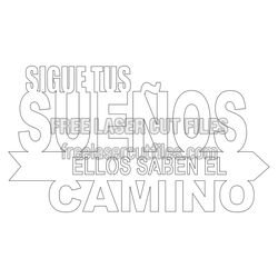 Sueños Sign and Quote Laser Cut File, Ready to Cut