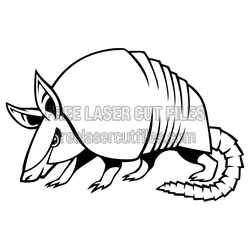 Armadillo Laser Cut Clipart Template for Ready-to-Cut Projects