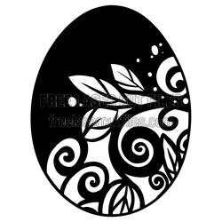 Decorative Easter Egg Clipart Ready to Cut Vector File