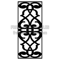 Decorative Laser Cut Door Panel Pattern, Ready to Cut
