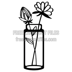 Flower Vase Decor Pot Laser Cut File, Ready to Cut