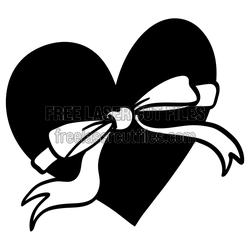 Heart Love Valentine Silhouette Free Laser Cut File