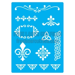Ornamental Stencil Set for Laser Cutting Ready to Cut