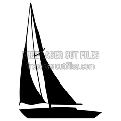 Sailboat Sailing Ship Laser Cut Vector File