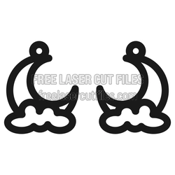 Set of Anchor Earrings Laser Cut File, Ready to Cut