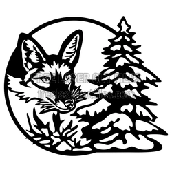Wild Fox Forest Scene Laser Cut Wall Decor