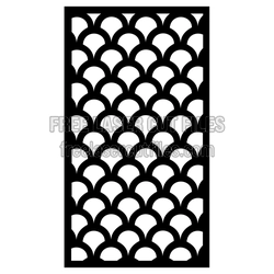 Decorative Scallop Pattern Screen Panel, Laser Ready