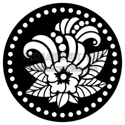 Floral Circle Sign Laser Cut Design, Ready to Cut