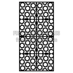 Geometric Decorative Panel Door Screen Laser Cut File