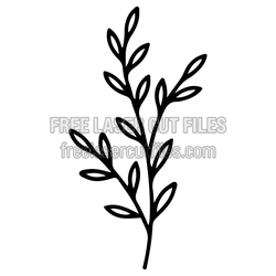 Minimal Leaf Branch Laser Cut File for DIY Decor