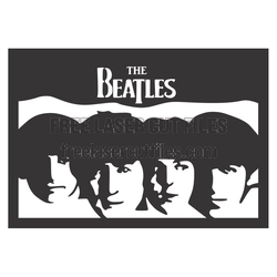 The Beatles Portrait Laser Cut Panel Ready to Cut