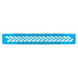 Braided Stencil Border Laser Cut File, Ready to Cut
