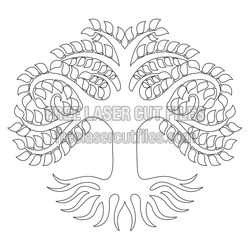 Celtic Tree Laser Cut File, Ornamental Nature Design