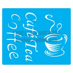 Coffee Stencil Design for Laser Cutting, Ready to Cut