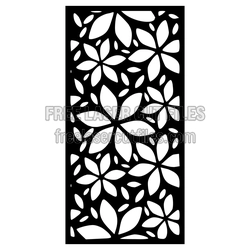 Floral Decorative Screen Panel - Laser Cut Pattern