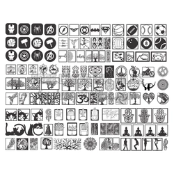 Free Laser Cut Stencil Bundle with Icons, Animals & Decor