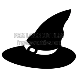 Halloween Witch Hat Silhouette Ready to Cut Design