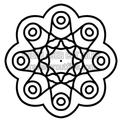 Sacred Flower Mandala Laser Cut File, Layered Decor