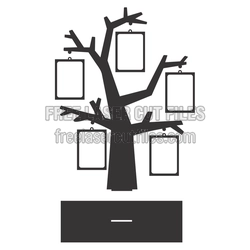 Tree Photo Frame Display Stand Laser Cut File