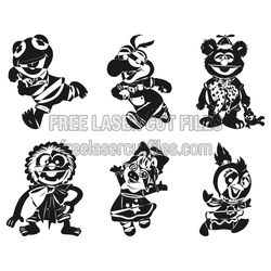 Children's Character Figures Laser Cut File Set, Ready to Cut