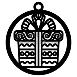 Christmas Ornament Gift Box SVG Laser Cut Design
