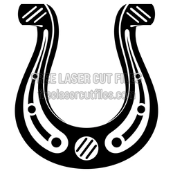 Decorative Horseshoe Sign Ready to Cut Free Laser File
