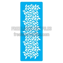Decorative Leaf Pattern Stencil for Laser Cutting
