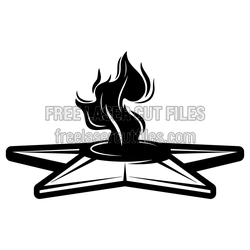 Eternal Flame Clipart Laser Cut Design for Craft Projects