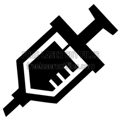 Injection First Aid Medical Symbol Laser Cut Clipart